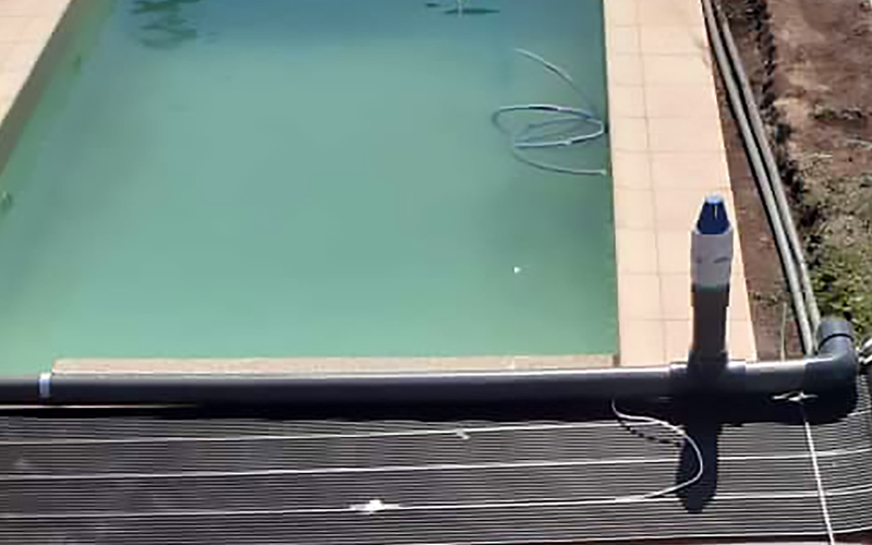 Sistema de climatización solar pileta